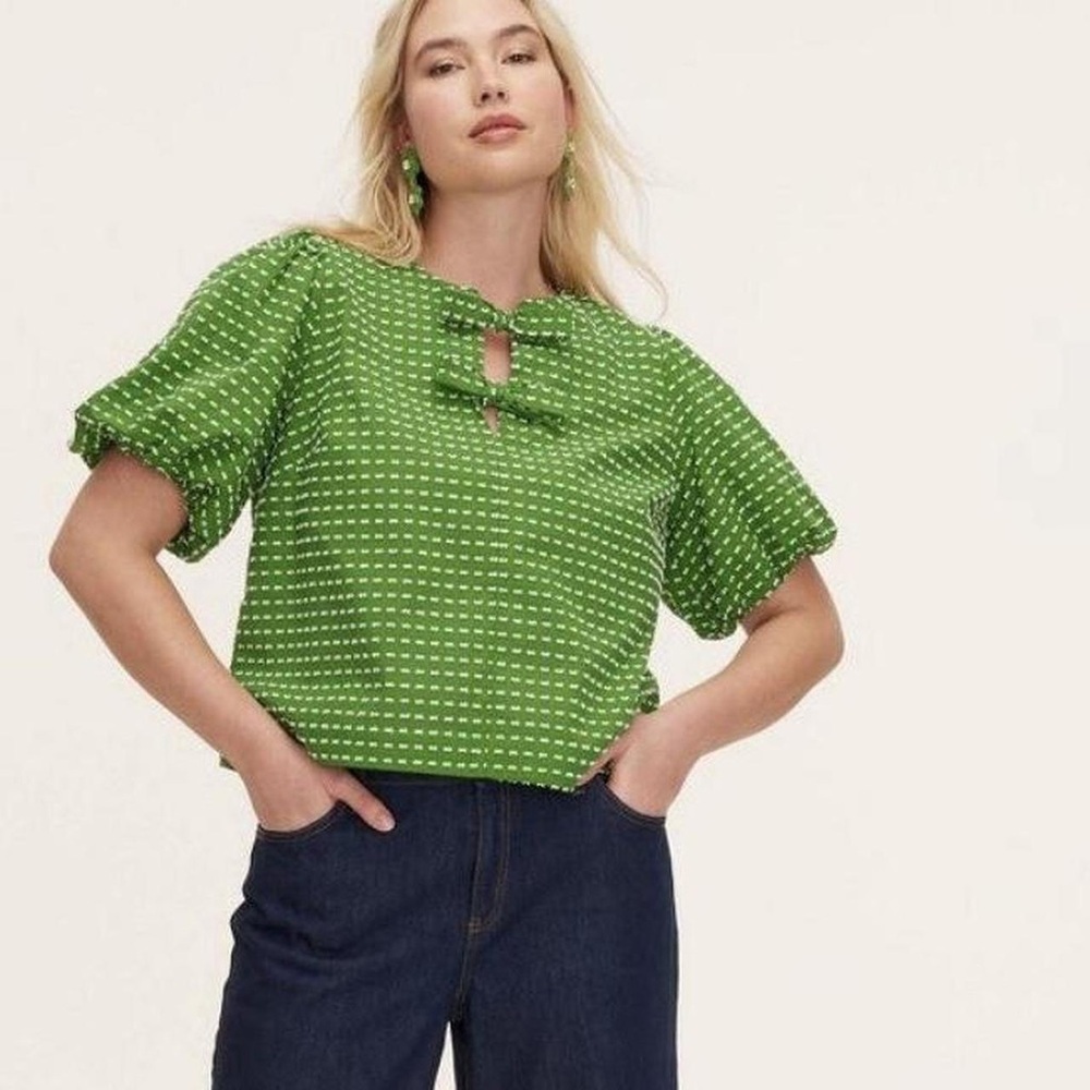 Kate Spade Green Patterned Women's Top